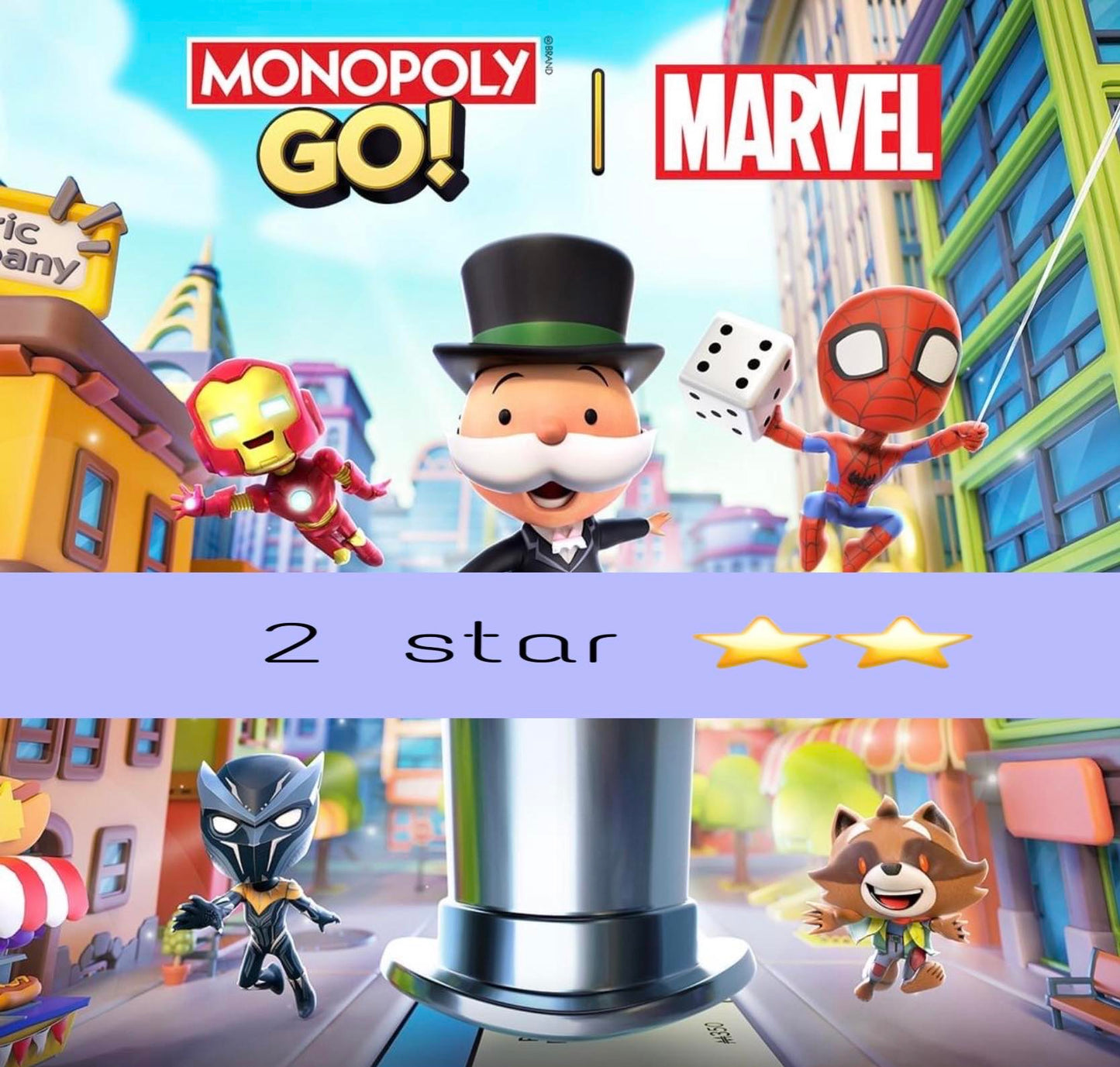 Monopoly go 2 star stickers ( Choose any 2 stickers of 2 star)